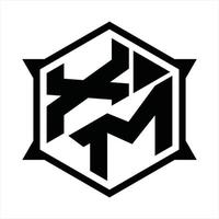 xm logo monogram ontwerp sjabloon vector