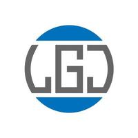 lgj brief logo ontwerp Aan wit achtergrond. lgj creatief initialen cirkel logo concept. lgj brief ontwerp. vector