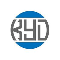 kyd brief logo ontwerp Aan wit achtergrond. kyd creatief initialen cirkel logo concept. kyd brief ontwerp. vector