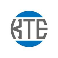 kte brief logo ontwerp Aan wit achtergrond. kte creatief initialen cirkel logo concept. kte brief ontwerp. vector