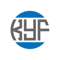 kyf brief logo ontwerp Aan wit achtergrond. kyf creatief initialen cirkel logo concept. kyf brief ontwerp. vector