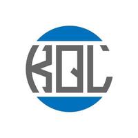 kql brief logo ontwerp Aan wit achtergrond. kql creatief initialen cirkel logo concept. kql brief ontwerp. vector