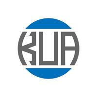 kua brief logo ontwerp Aan wit achtergrond. kua creatief initialen cirkel logo concept. kua brief ontwerp. vector