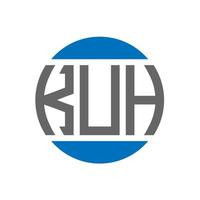 kuh brief logo ontwerp Aan wit achtergrond. kuh creatief initialen cirkel logo concept. kuh brief ontwerp. vector