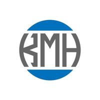 kmh brief logo ontwerp Aan wit achtergrond. kmh creatief initialen cirkel logo concept. kmh brief ontwerp. vector