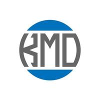 kmo brief logo ontwerp Aan wit achtergrond. kmo creatief initialen cirkel logo concept. kmo brief ontwerp. vector