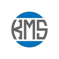 kms brief logo ontwerp Aan wit achtergrond. kms creatief initialen cirkel logo concept. kms brief ontwerp. vector