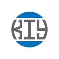 kiy brief logo ontwerp Aan wit achtergrond. kiy creatief initialen cirkel logo concept. kiy brief ontwerp. vector