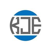 kje brief logo ontwerp Aan wit achtergrond. kje creatief initialen cirkel logo concept. kje brief ontwerp. vector