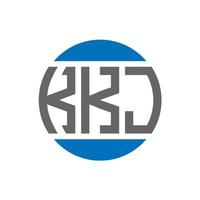 kkj brief logo ontwerp Aan wit achtergrond. kkj creatief initialen cirkel logo concept. kkj brief ontwerp. vector