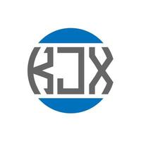 kjx brief logo ontwerp Aan wit achtergrond. kjx creatief initialen cirkel logo concept. kjx brief ontwerp. vector