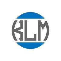 klm brief logo ontwerp Aan wit achtergrond. klm creatief initialen cirkel logo concept. klm brief ontwerp. vector