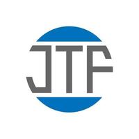 jtf brief logo ontwerp Aan wit achtergrond. jtf creatief initialen cirkel logo concept. jtf brief ontwerp. vector