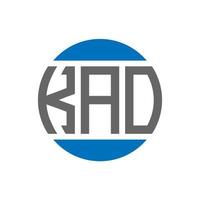 kao brief logo ontwerp Aan wit achtergrond. kao creatief initialen cirkel logo concept. kao brief ontwerp. vector