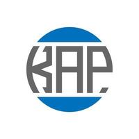 kap brief logo ontwerp Aan wit achtergrond. kap creatief initialen cirkel logo concept. kap brief ontwerp. vector