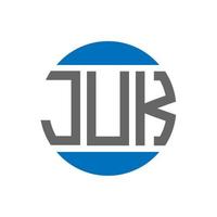 juk brief logo ontwerp Aan wit achtergrond. juk creatief initialen cirkel logo concept. juk brief ontwerp. vector