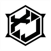 xj logo monogram ontwerp sjabloon vector