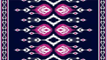 ikat etnisch naadloos patroon decoratie ontwerp. aztec kleding stof tapijt boho mandala's textiel behang. tribal inheems motief ornamenten Afrikaanse Amerikaans volk traditioneel borduurwerk vector