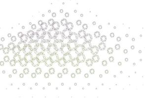 lichtroze, groene vector achtergrond met bubbels.