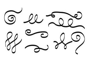 Wervelingen en Squiggles Vector Set