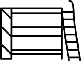 stapelbed lijn icoon vector