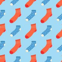 patroon van beide rood en blauw sokken vector