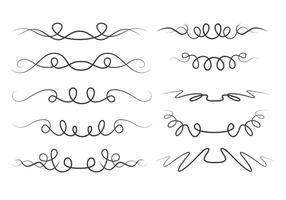 squiggle lijn set vector