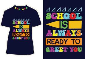 100 dagen van school- t-shirt ontwerp vector