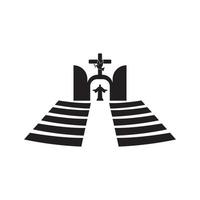 kerk logo sjabloon vector icoon illustratie