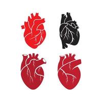 menselijk hart logo medisch cardiologie vector icoon illustratie