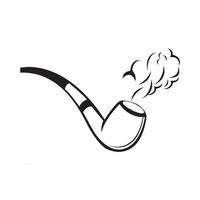 roken pijp icoon logo vector ontwerp