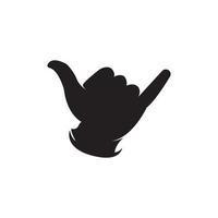 shaka handen icoon logo, vector ontwerp