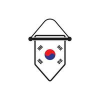 Koreaans vlag logo in kaart vorm geven aan, vector illustratie symbool