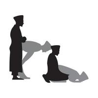 silhouet vector van moslim mensen