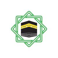 kaaba vector icoon. de mekka van aanbidden voor moslims, logo ontwerp