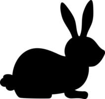 konijn silhouet in zwart. vector