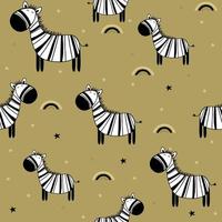 kleurrijk naadloos patroon met zebra. decoratief schattig behang, mooi zo voor afdrukken. achtergrond vector, gelukkig paarden vector