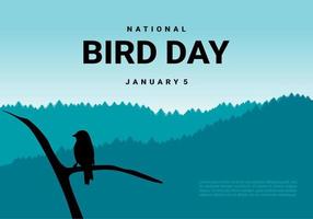 nationaal vogel dag achtergrond gevierd Aan januari 5. vector