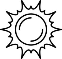 zon lijn icoon vector