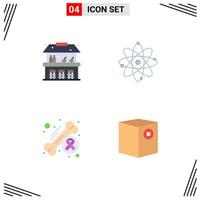4 gebruiker koppel vlak icoon pak van modern tekens en symbolen van zand kasteel bot atoom chemie dag bewerkbare vector ontwerp elementen