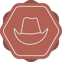 cowboyhoed lijn icoon vector