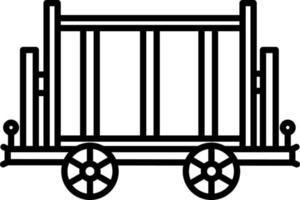 trolley lijn icoon vector