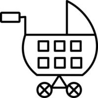 kinderwagen lijn icoon vector