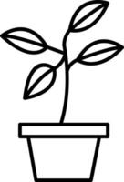 plant lijn icoon vector