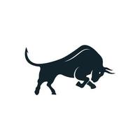 stier stoten logo ontwerp. modern stier logo vector. vector