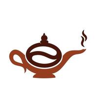 koffie waterkoker logo ontwerp icoon sjabloon. koffie pot ontwerp vector. vector