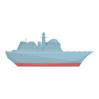 zee oorlogsschip icoon tekenfilm vector. schip leger vector