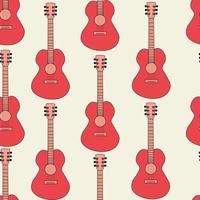 naadloos gitaar patroon vector illustratie