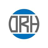 orh brief logo ontwerp Aan wit achtergrond. orh creatief initialen cirkel logo concept. orh brief ontwerp. vector