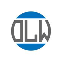 olw brief logo ontwerp Aan wit achtergrond. olw creatief initialen cirkel logo concept. olw brief ontwerp. vector